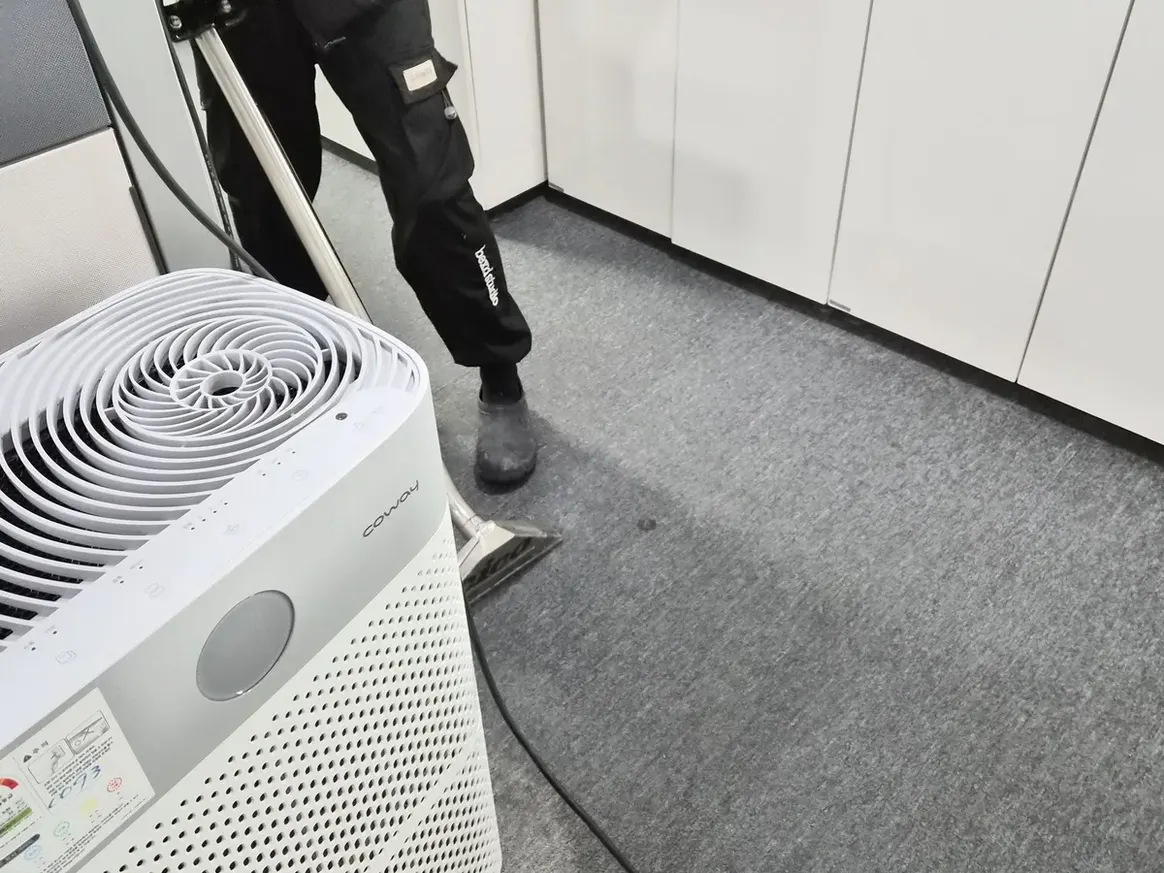 영양군 입암면 사업장 로비·복도 카페트 바닥 위생청소 사례 - 행진크린